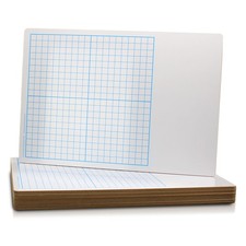Flipside Products 11" x 16" Two Sided 1/2" Graph Dry Erase Board, Math Manipu...