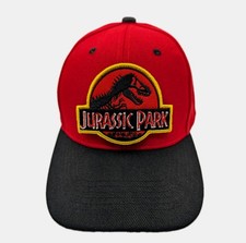 Jurassic Park Baseball Cap. Front Embroidered Logo Adult / Adjustable Back
