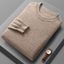 Autumn New Men's Round-neck Wool Sweater Casual Tops Knitted Sweater Business