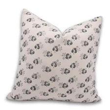 Duck Canvas Fabric Hand Block Print 14x14 Inch Throw 14" x 14" (Pack of 1) Grey