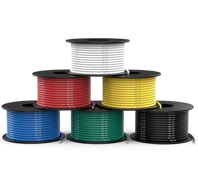 14 Gauge Wire 180ft, 14 AWG Wire 6 Colors 30ft Each Spool, Flexible Silicone ...