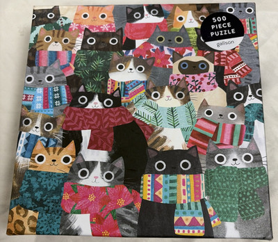 Galison Puzzle Wintry Cats 500 Pieces New