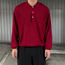 Vintage Red Knit Polo Sullen Ours Kota Fukami Used