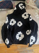 Black Denim Tears Cotton Wreath Sweatshirt Hoodie Size Medium