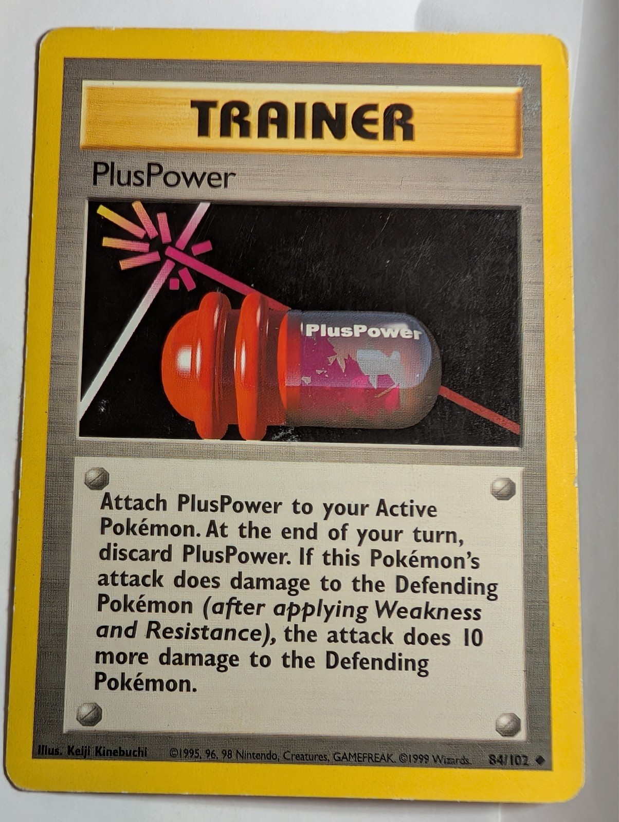 PlusPower 84/102 - Trainer - Base Set - Pokemon TCG CCG Card
