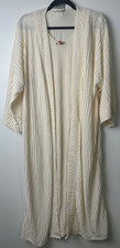 Victorias Secret Vintage Gold Label Long Nightgown Robe Set Womens M/L Poly A23