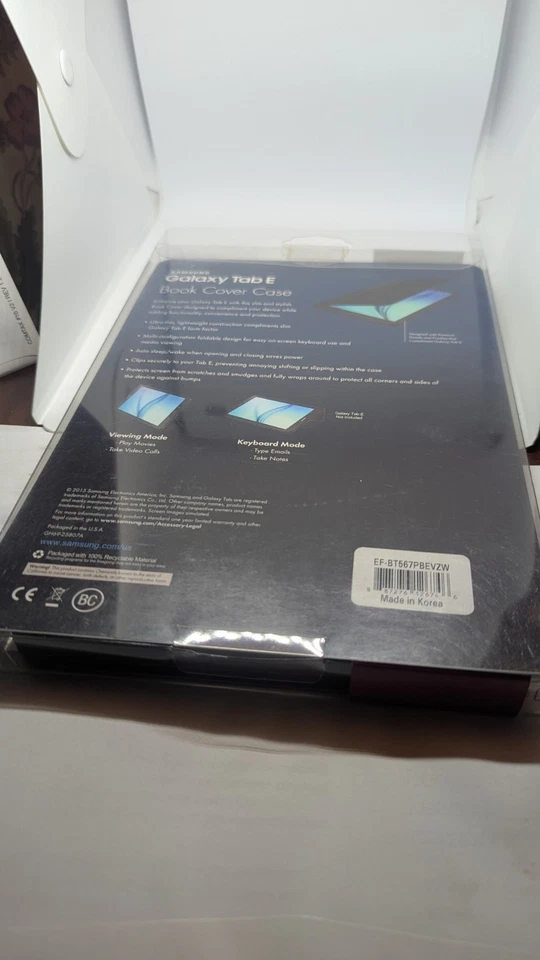 Capa fina para Samsung Galaxy Tab E 9.6 SM-T560/ T561/ T565/ T567V suporte - Imagem 4 de 4