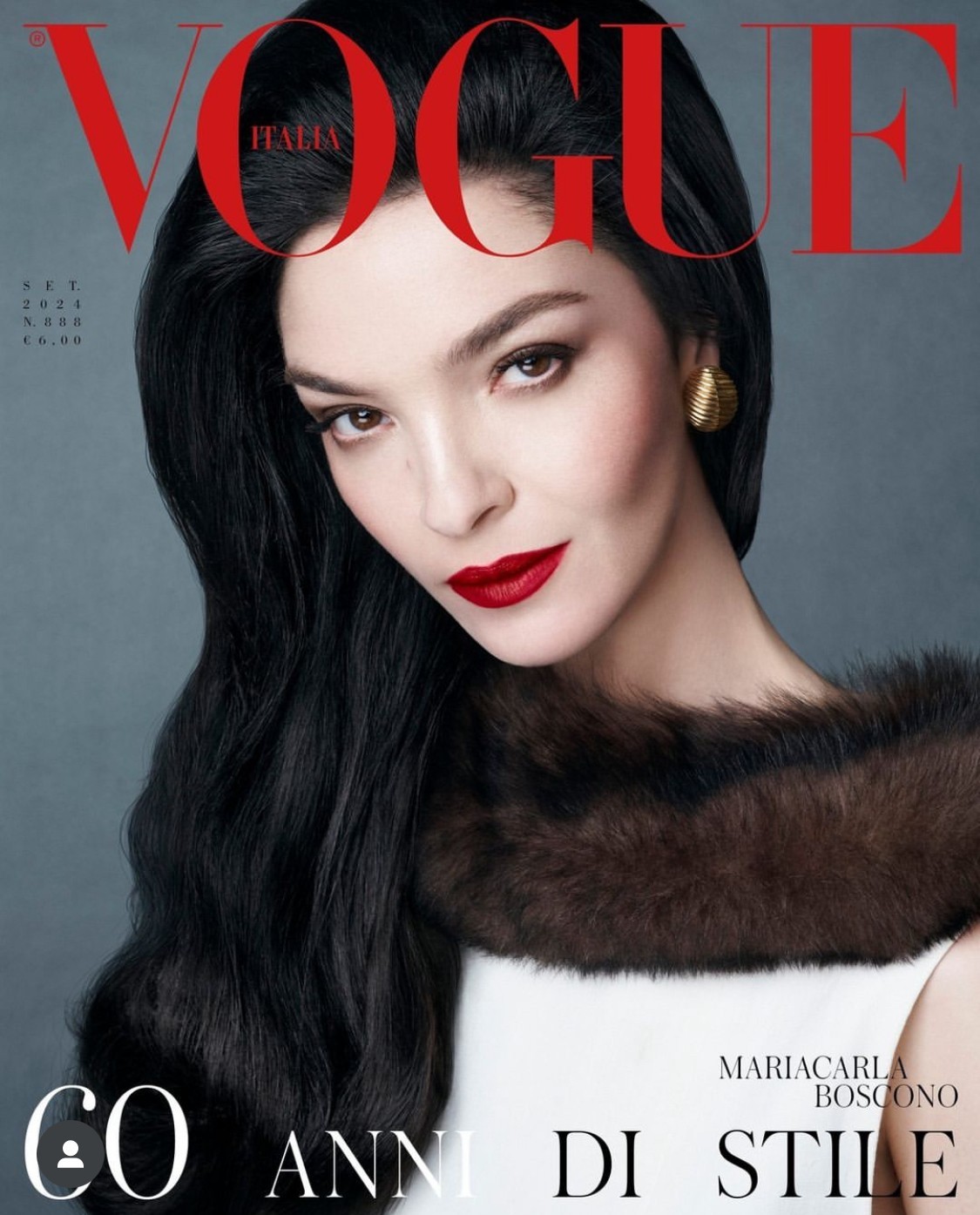 MARIACARLA BOSCONO Vogue Magazine Italia September 2024 60th Anniversary Issue