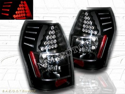 2005-2008 DODGE MAGNUM BLACK LED TAIL LIGHTS LH+RH LAMPS 05 06 07 08