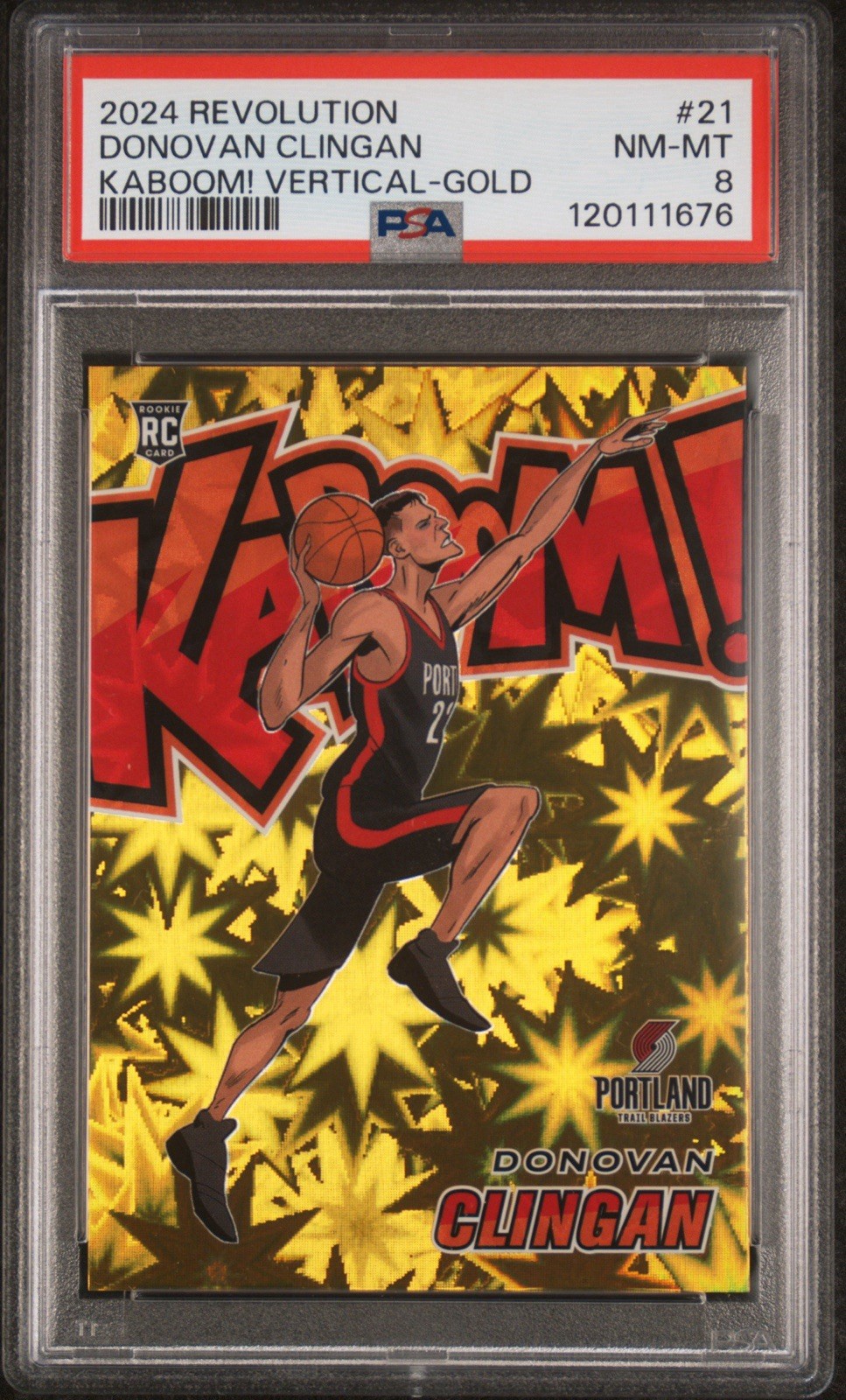 2024 Panini Revolution - Donovan Clingan Kaboom! Gold SSP /10 Rookie RC