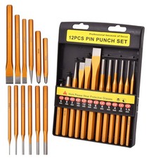 Splinttreiber K&ouml;rner Flachmei&szlig;el Mei&szlig;el Durchschlag Durchtreiber 12tlg/Set