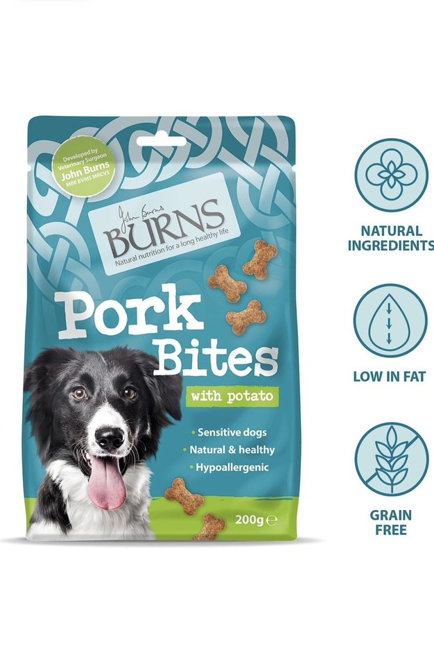 200g BURNS PORK BITES Pork & Potato Weight Control Dog Food Treats eBay