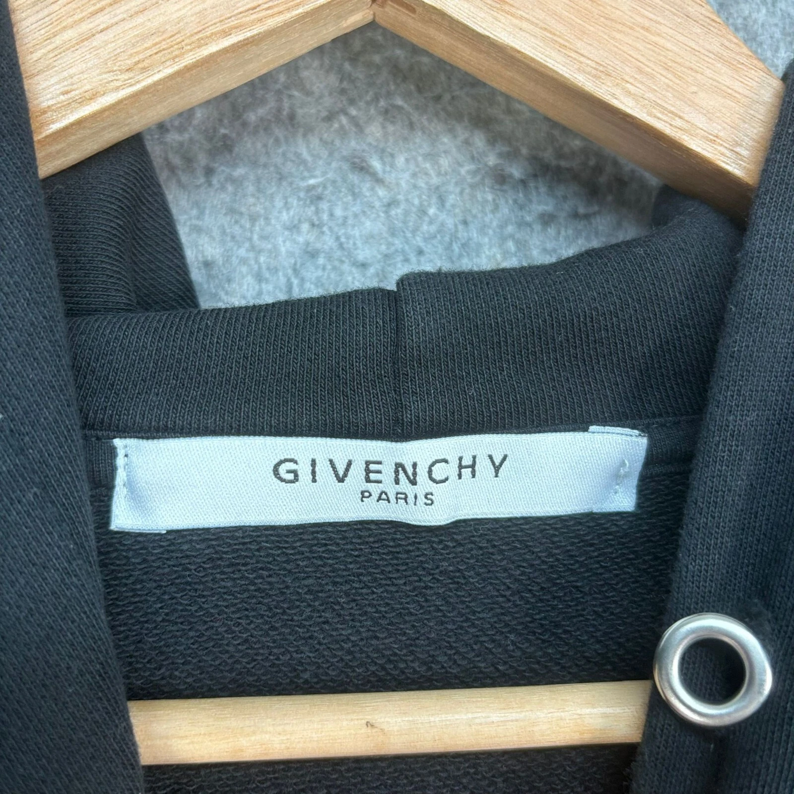 Givenchy Felpa con Cappuccio Uomo M Nero Arcobaleno Cotone Firmato Logo Pullover Scritto