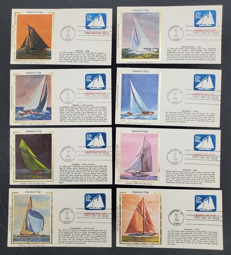 US Stamps Colorano 1980 "America's Cup" FDC Set of 22 Different Covers - Picture 2 of 4