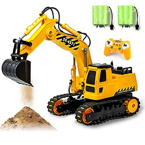 Remote Control Hydraulic Toy Construction Vehicle,Rechargable Engineering Digger