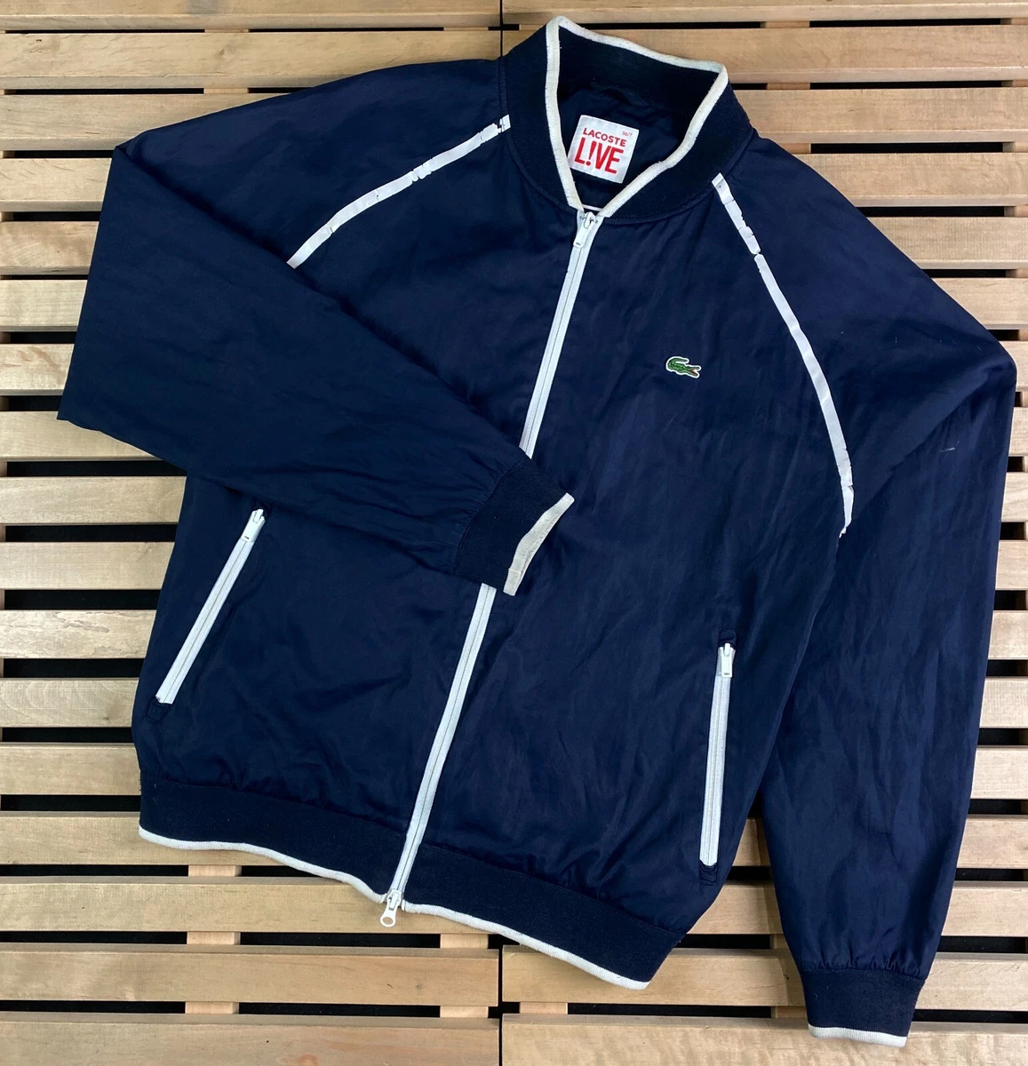 galning Stadion lungebetændelse Mens Bomber Jacket Lacoste Live Size M-L | eBay