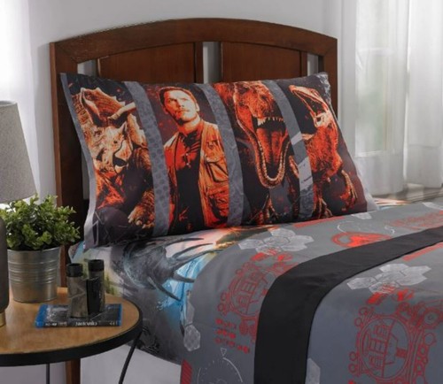 Jurassic World 2 ERUPTION Sheet Set Fallen Kingdom Dinosaur T-Rex Twin Full New - Picture 16 of 17