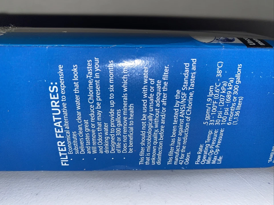 Filtro de agua para refrigerador Water Sentinel WSS-2 Samsung DA29-00020B comparable Foto 4 de 4