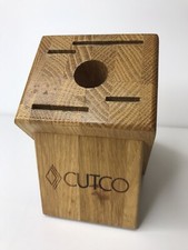 Cutco Gourmet Knife Set Block, 5 Slot. USA Made Oak