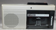 Vintage 1986 Panasonic RN-108 Micro Cassette Recorder w/ Case and Manual CLEAN