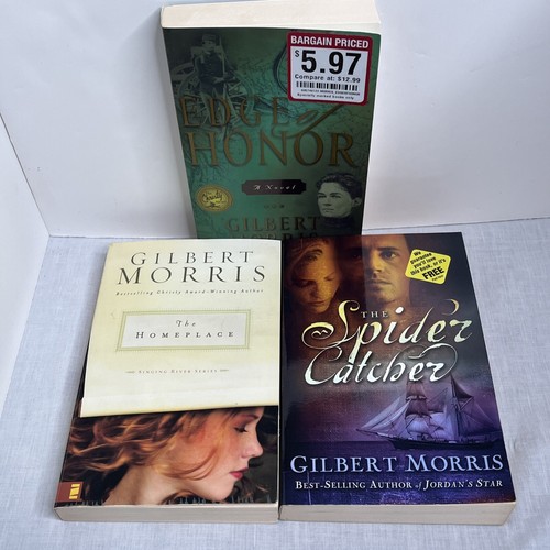 Gilbert Morris Mixed Lot 6 Books Lonestar Legacy Edge Of Honor Singing River - Picture 3 of 3