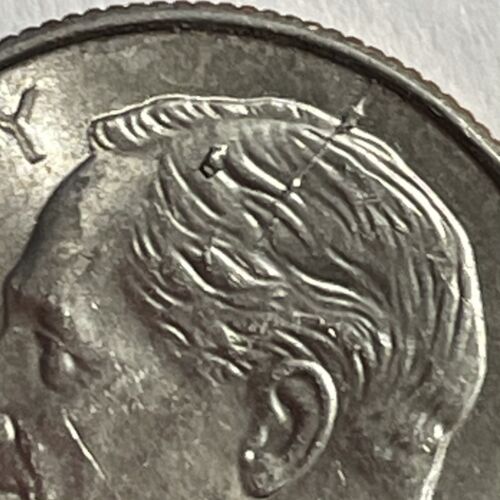 2015 P Roosevelt Dime Large Obverse Die Breaks 46500001 - Picture 2 of 7