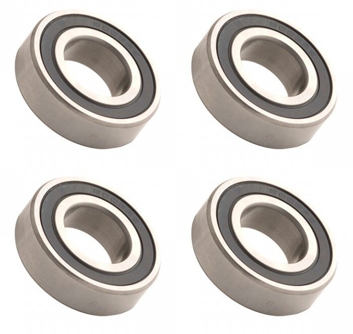 Four 6206-2RS 30mm x 62mm x 16mm Ball Race Double Sealed Trailer Bearings