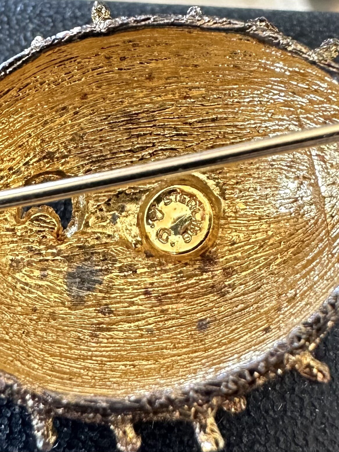 VTG Puffer Fish Rhinestone Ruby Eye Sterling Silv… - image 6