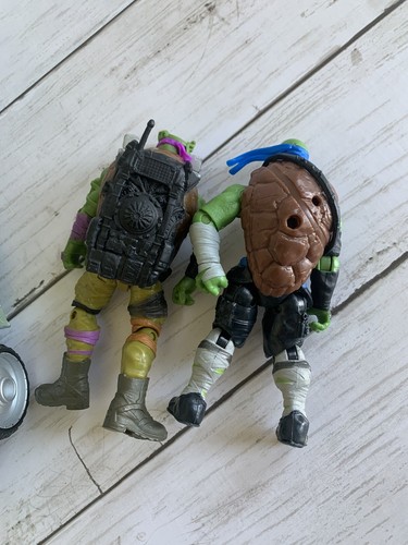 2015 Teenage Mutant Ninja Turtles Pizza Thrower Bike viacom playmates w/figures - Picture 7 of 8