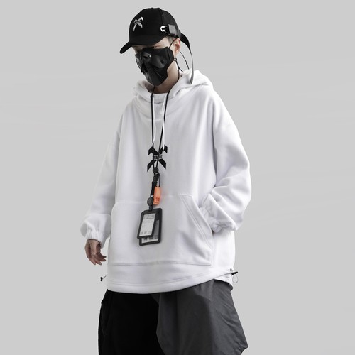 Felpa con cappuccio uomo Niepce pesante industriale x pile pullover abbigliamento tecnico - Foto 9 di 16