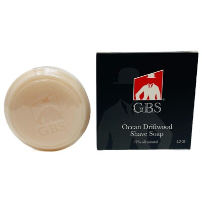 G.B.S All Natural Shaving Soap for Men, Ocean Driftwood Limited Edition (1 Pack)