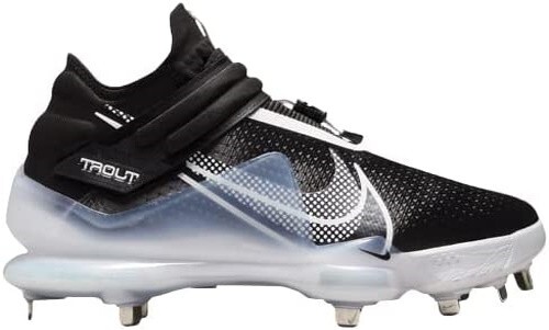 Nike Force Zoom Trout 7 Metal Baseball Cleats Black White Mens 