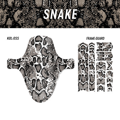 Riesel Design  Set aus Mudguard und Rahmenschutzfolie für Fahrräder snake