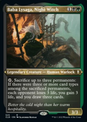 x1 Baba Lysaga, Night Witch - Foil Etched R MTG Commander Legends: Battle for Ba