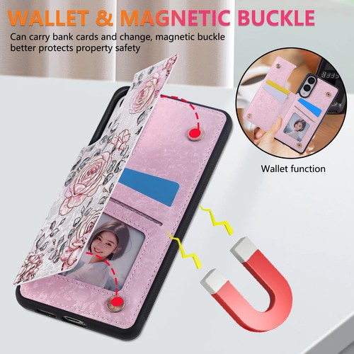 For Samsung Galaxy S25 Ultra|+ S25Edge S24 FE Leather Flower Print Wallet Case - 第 5/43 張圖片