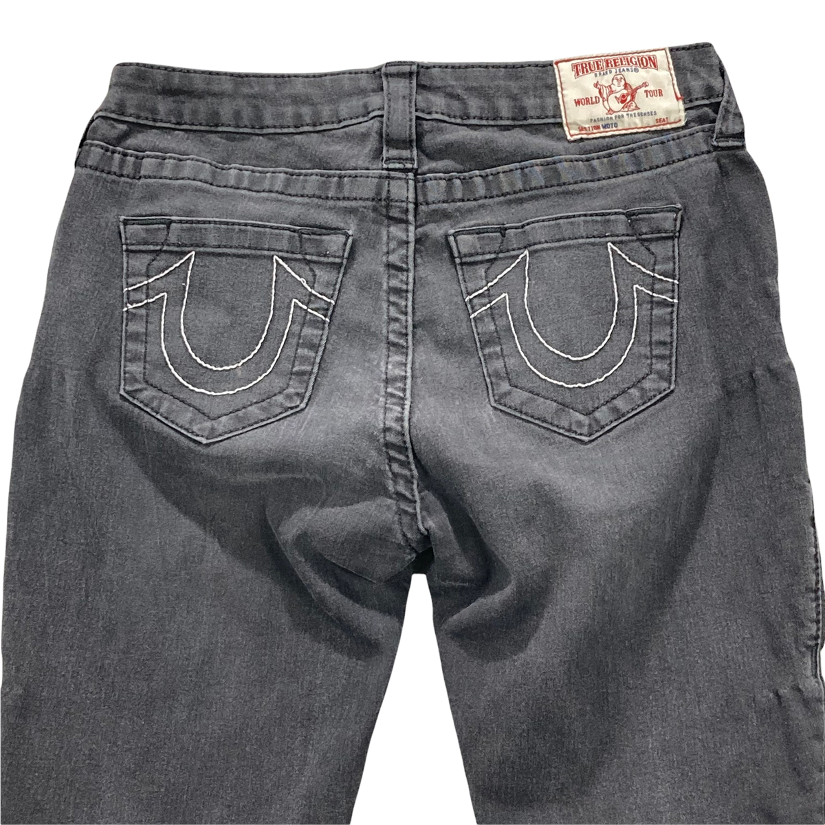 True Religion Moto Super Skinny Womens 29 Stretch Black Denim