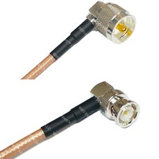 RG142 UHF Male Angle to BNC MALE ANGLE Coaxial RF Cable USA-Ship Lot