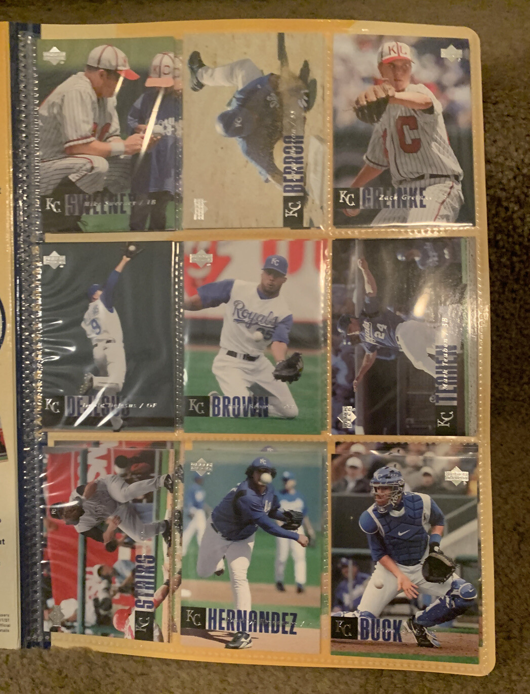 Kansas City Royals 2006 MLB Upper Deck Baseball Card Collectors Album