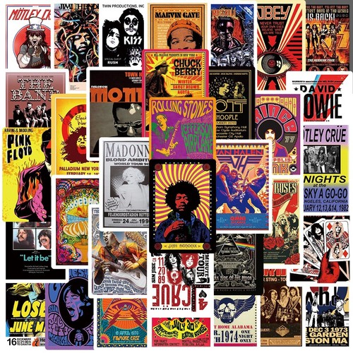 New 50 Pcs Rock Random Cool Vinyl Decal Graffiti Sticker Bomb Skate Laptop - Picture 1 of 8