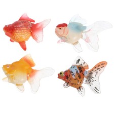4pcs Colorful Fake Fish Model Fish Tank Decorative Simulation Goldfish Fish