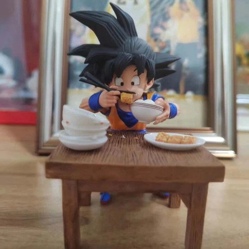 Dragon Ball Z Vegeta Figure Son Goku eating 8cm Pvc Action Figures Collection Mo - Picture 2 of 8