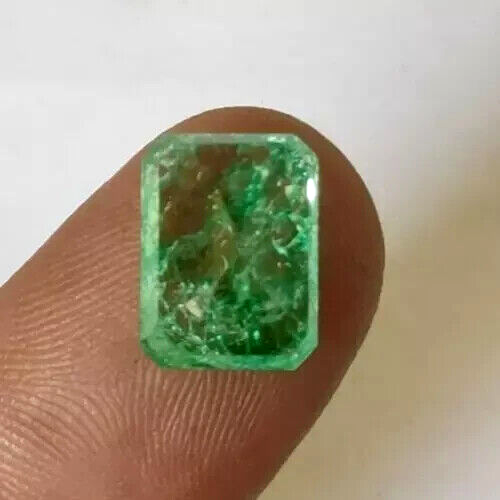 Natural Unheated Green Emerald Colombian 8.40 Ct. Emerald Loose Gemstone Gift - Picture 3 of 7