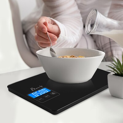 Bhomely Digitale Küchenwaage, 15 kg (34 Pfund) Elektronische Lebensmittelwaage zum Kochen