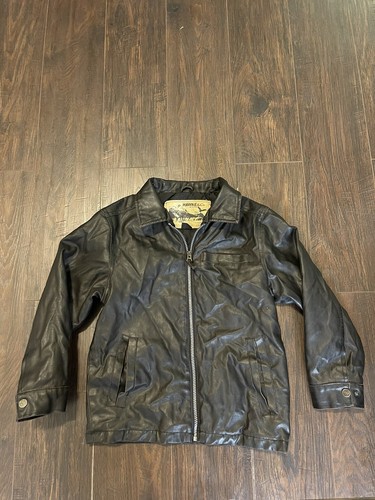 Boys Youth Leather Jacket by Hawke & Co Outfitters Size 6