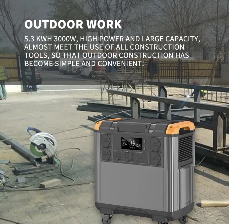 RTECH Portable Power Station 5376Wh 230V/3000W Solar Power Generator With Solar - Image 2 of 4