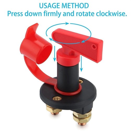 12V 24V Disconnect Battery Isolator Cut Off Kill Switch Key For Car Marine Boat - Picture 8 of 13