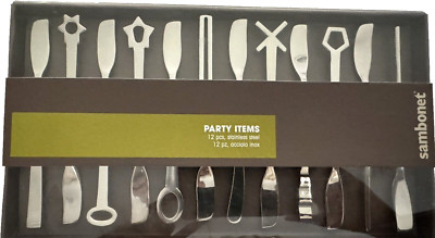 Sambonet Pezzi Spatoline Party Items Spatula 12 Pieces Stainless Steel 52550C29
