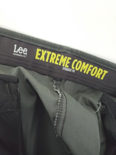 NEW Lee Pants Mens Charcoal Performance Stretch Wrinkle Resist Extreme Comfort - Picture 10 of 12