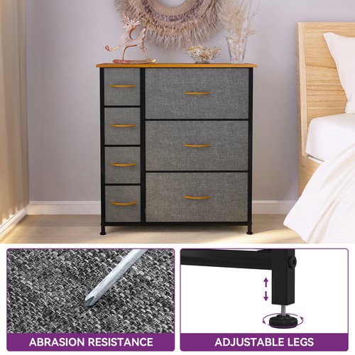7 Drawer Dresser Storage Organizer Chest of Tower For Bedroom Living Room Closet - Picture 3 of 5