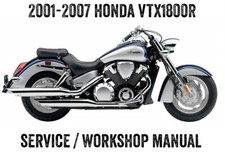 2001-2007 Honda VTX1800R VTX1800 VTX  Repair Workshop Service Manual PDF File